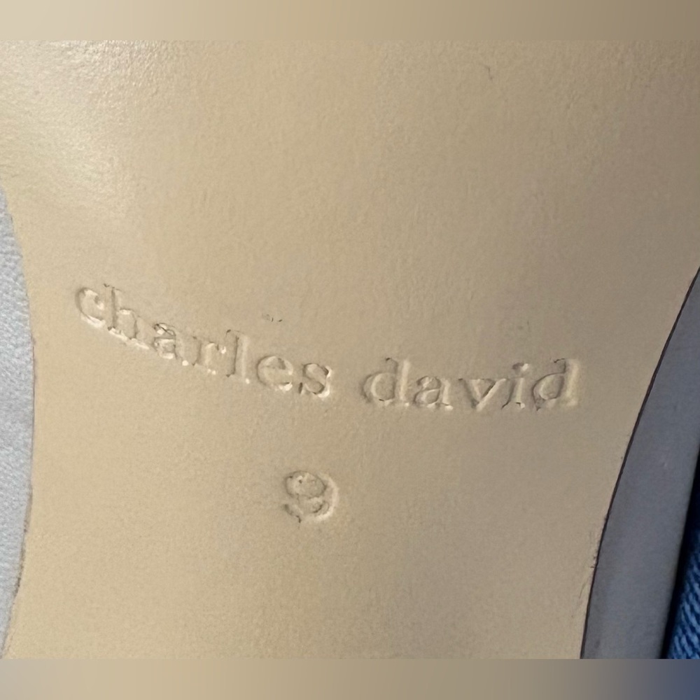 Charles David Caleesi Nude Natural Leather Stiletto Heel w Classic Pointed Toe 9 - Picture 2 of 8